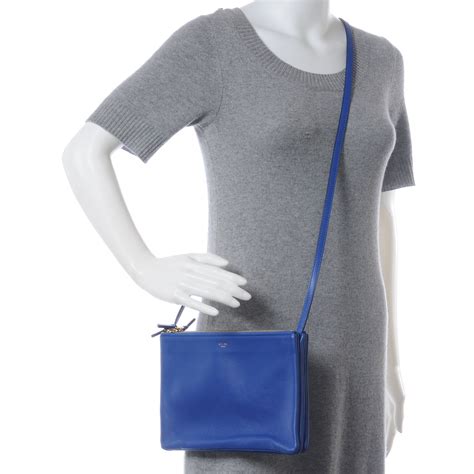 celine trio royal blue|WOMEN'S LUXURY BLUE HANDBAGS .